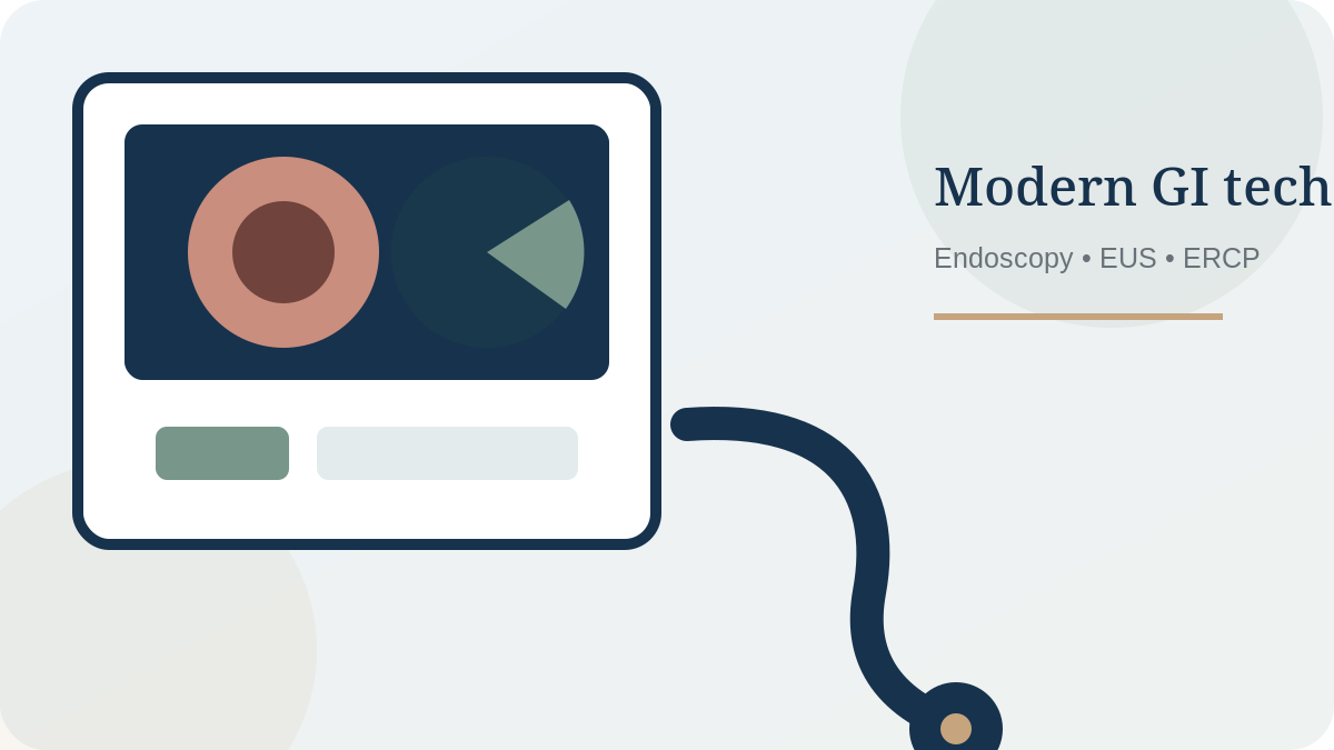 Stylised modern endoscopy equipment
